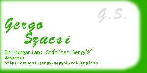 gergo szucsi business card